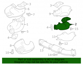 Коллектор выпускной левый Subaru Impreza WRX GH 08-14 2.5T