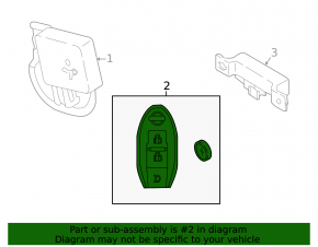 Ключ smart Nissan Leaf 18-18 4 кнопки