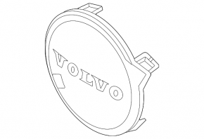 Эмблема решетки радиатора grill Volvo XC90 25-26 под камеру, тип 2