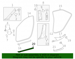 Накладка порога внешняя передняя правая Toyota Camry v70 18-24 черн, царапины