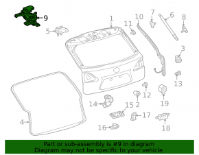 Привод мотор двери багажника Lexus RX350 RX450h 10-13