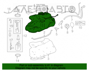 Топливный бак Toyota Highlander 14-16 2.7, 3.5