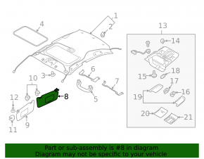 Козырек правый Subaru Outback 10-14 серый