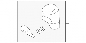Buton schimbător de viteze Mazda CX-5 17-21 cauciuc negru