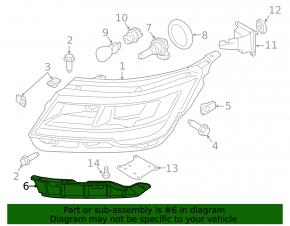 Крепление фары нижнее левое Ford Explorer 16-19