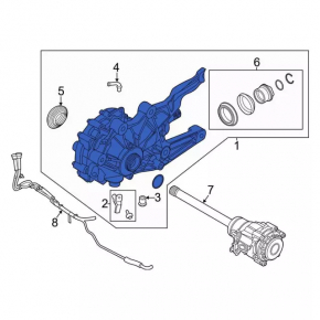 Редуктор передний Ford Explorer 20-25 3.0T AWD