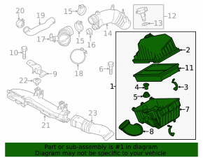 Корпус воздушного фильтра Mazda3 MPS 09-13