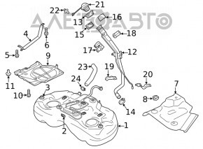 Топливный бак Subaru Forester 25-26