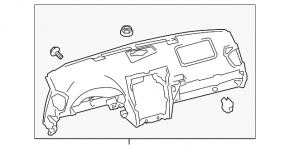 Торпедо передняя панель без AIRBAG Lexus IS250 IS300 IS350 06-08