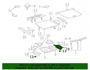 Карман багажника правый Lexus RX300 98-03