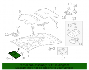 Козырек правый Toyota Prius 50 16-18 серый