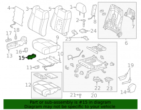 Управление пассажирским сиденьем Toyota Avalon 13-18 черное