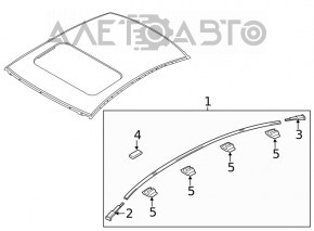 Накладка крыши левая Mazda 6 14-21