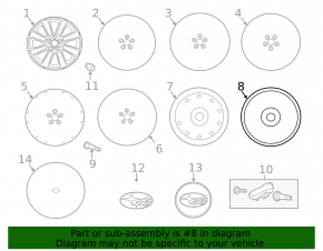 Запасное колесо докатка Subaru Outback 10-12