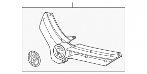Решетка радиатора grill Toyota Corolla 14-19 дорест, Sport