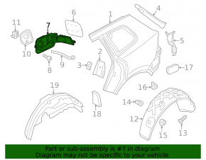 Корпус лючка бензобака VW Touareg 11-17