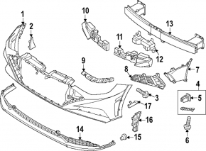 Bara de protecție față dreapta Hyundai Sonata 21-23 Coreea