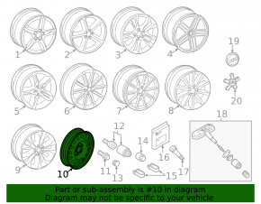 Запасное колесо докатка Audi A4 B8 08-16 R19 125/70