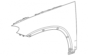 Aripă dreapta față Mercedes X167 GLS 450 580 20-26