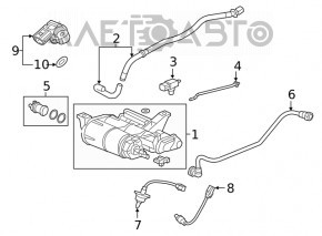 Канистра с углем абсорбер голая Honda Civic X FC 16-21 2.0T, 1.8T