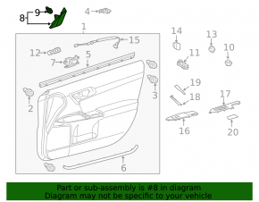 Заглушка бокового зеркала передняя левая Lexus CT200h 11-17