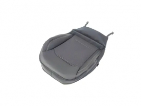 Водительское сидение Jeep Compass 17-21 с airbag, электро, комбинированный, кожа+ткань, черное, сломано крепление накладки