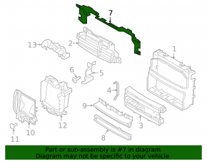 Deflector superior radiator Land Rover Discovery 17-23 2.0, 3.0