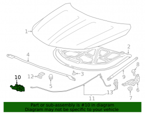 Замок капота Chevrolet Impala 14-20