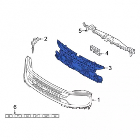Опора решетки радиатора grill Ford Bronco Sport 21-26 тип 3