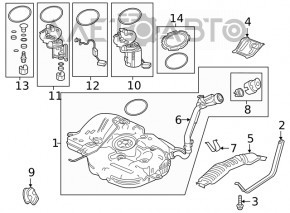Топливный насос бензонасос Honda Civic X FC 16-21 2.0, 1.5T