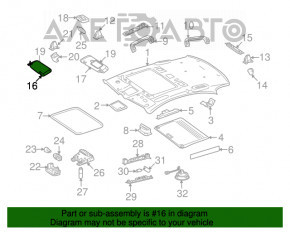 Козырек правый Mercedes W221 серый