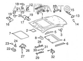 Козырек правый Mercedes W221 серый