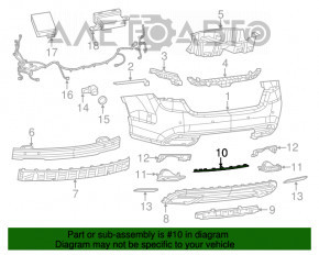 Молдинг заднего бампера Chrysler 200 15-17 хром
