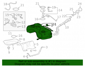 Топливный бак Toyota Rav4 19-24 2.5