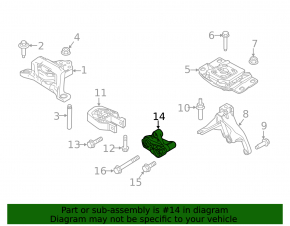 Подушка двигателя левая Ford Focus mk3 15-18 рест 1.0T
