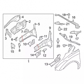 Четверть передняя левая Ford Transit Connect MK2 13-18