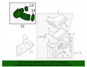 Воздуховод Ford Mustang mk6 15-23 2.3T
