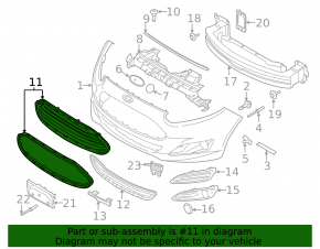Решетка радиатора grill Ford Fiesta 14-19 рест