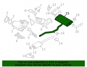 Toba de eșapament spate Volvo V90 18-19 usa T5, T6