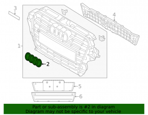 Эмблема решетки радиатора grill Audi Q5 8R 09-17 хром