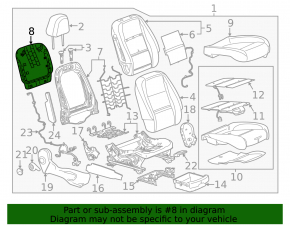 Накладка пассажирского сиденья задняя Buick Encore 17-22 черная, царапины