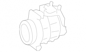 Компрессор кондиционера Mercedes X164 GL 08-12 320/350d, под задний климат