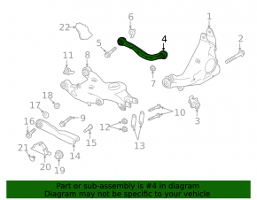 Braț de control transversal spate stânga sus Land Rover Range Rover Sport 20-22 suport