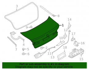 Крышка багажника BMW 5 G30 17-23