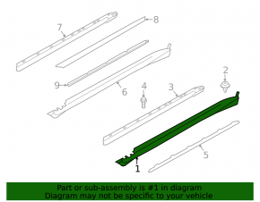 Порог правый BMW X5 F15 14-18 Base