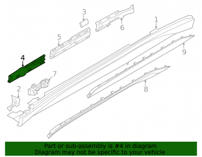 Кронштейн порога передний правый BMW X1 F48 16-22
