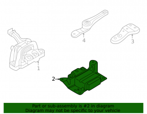 Подушка двигателя левая Audi A3 8V 15-20 1.4T, 1.8T, 2.0T