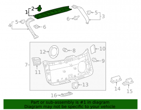 Capacul portbagajului superior al usii Lexus NX200t NX300 NX300h 15-21, negru