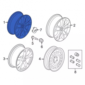 Диск колесный R18 Ford Escape MK3 13-19 тип 3 бордюрка