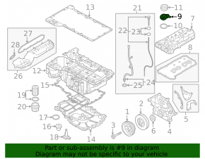 Маслозаливная горловина BMW X7 G07 19-20 4.4T N63B44D AWD